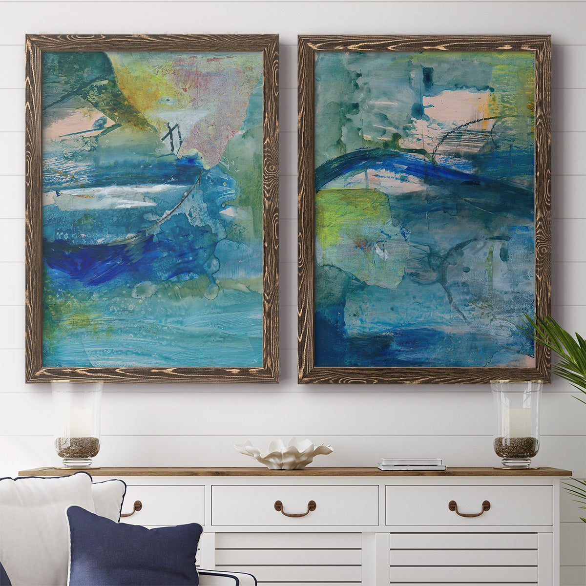 Spring Winds VII - Premium Framed Canvas 2 Piece Set - Ready to Hang