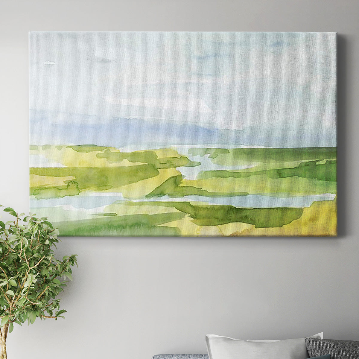 Watery Lowlands III Premium Gallery Wrapped Canvas - Ready to Hang