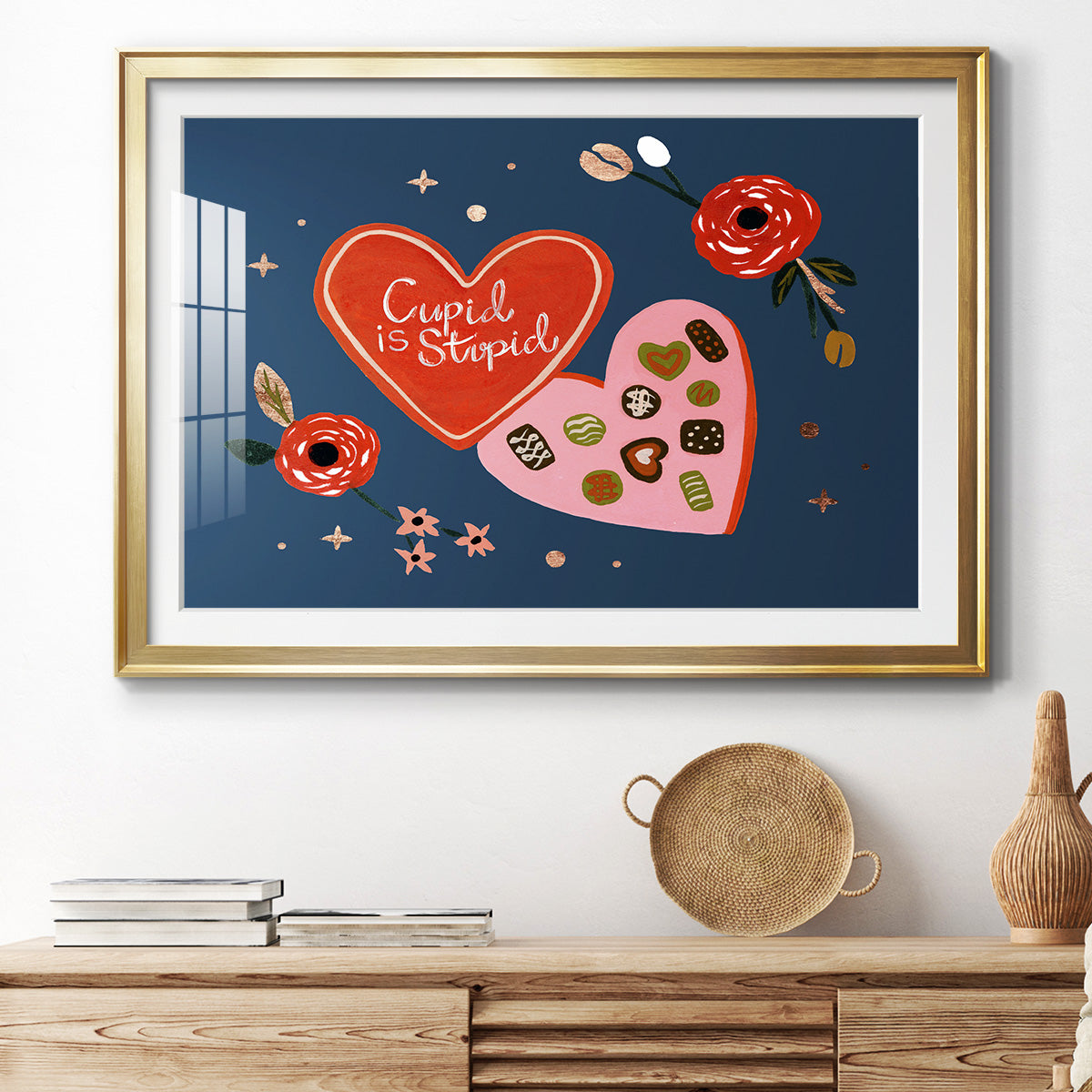 Happy Galentine II Premium Framed Print - Ready to Hang