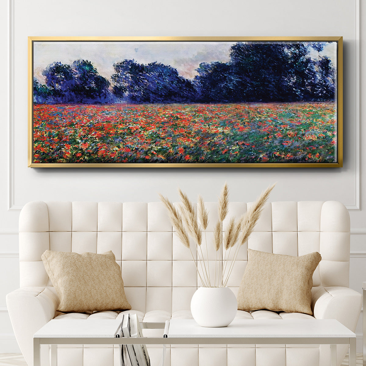Poppies at Giverny, 1887 - Floater Framed Canvas Print