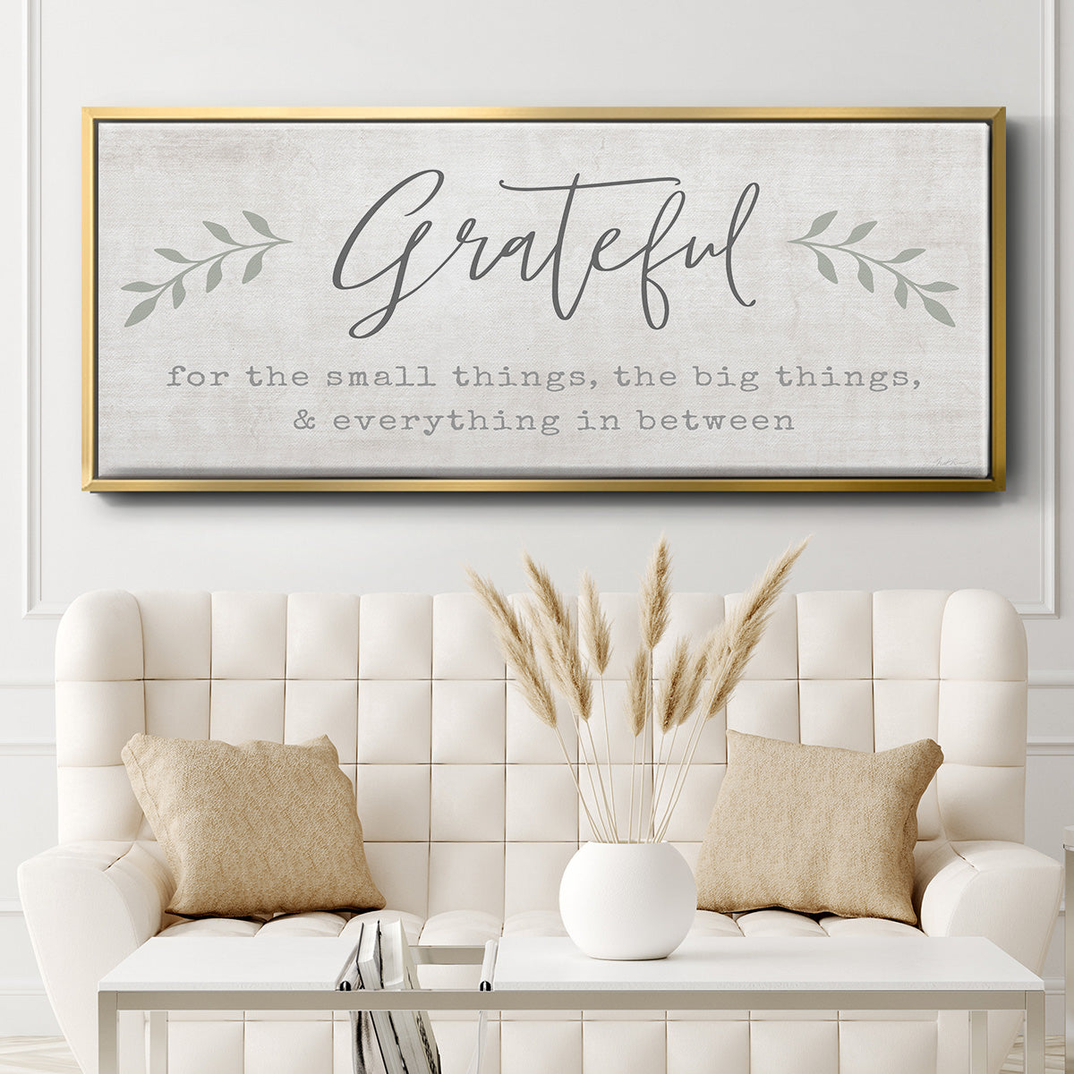 Grateful for Everything - Floater Framed Canvas Print