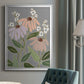 Woodblock Floral I - Modern Framed Canvas Print