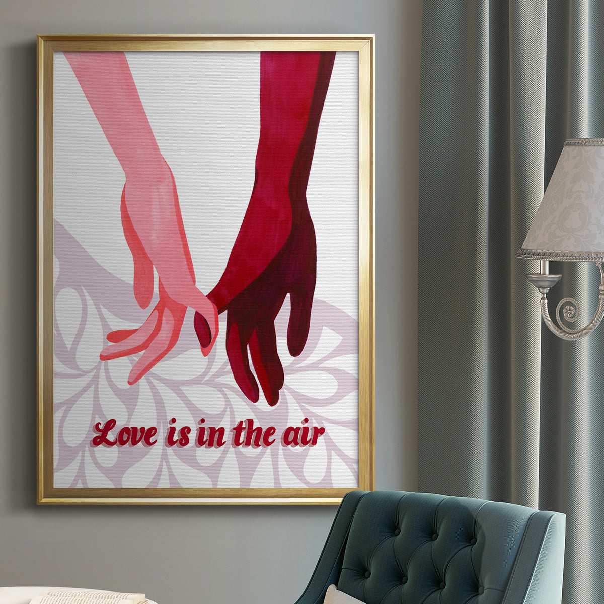 Groovy Love II - Modern Framed Canvas Print