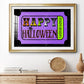 Happy Halloween Ticket - Modern Framed Art Print