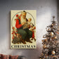 Tinsel-Gold Wreath Square - Canvas Art Print