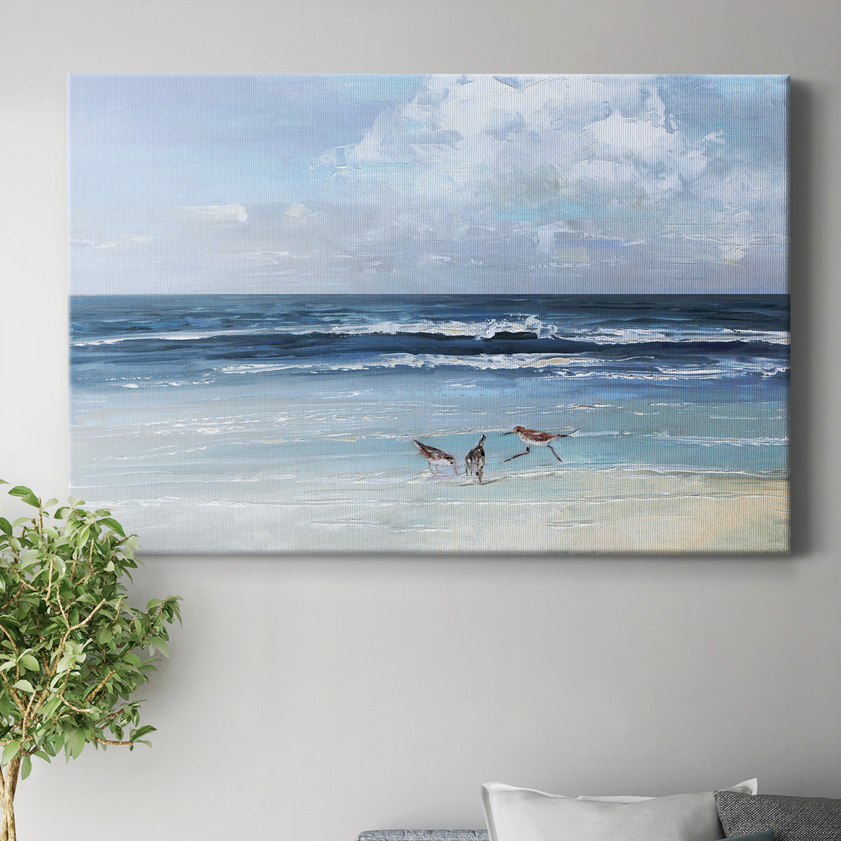 Beach Trio Premium Gallery Wrapped Canvas - Ready to Hang