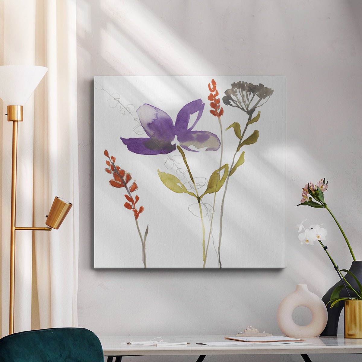 Ultraviolet Bouquet II-Premium Gallery Wrapped Canvas - Ready to Hang