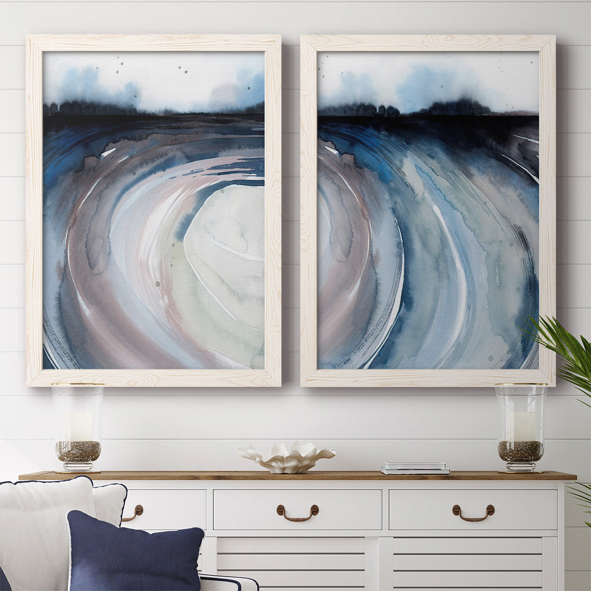 Geode Valley I - Premium Framed Canvas 2 Piece Set - Ready to Hang