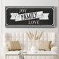 Joy Family Love - Floater Framed Canvas Print