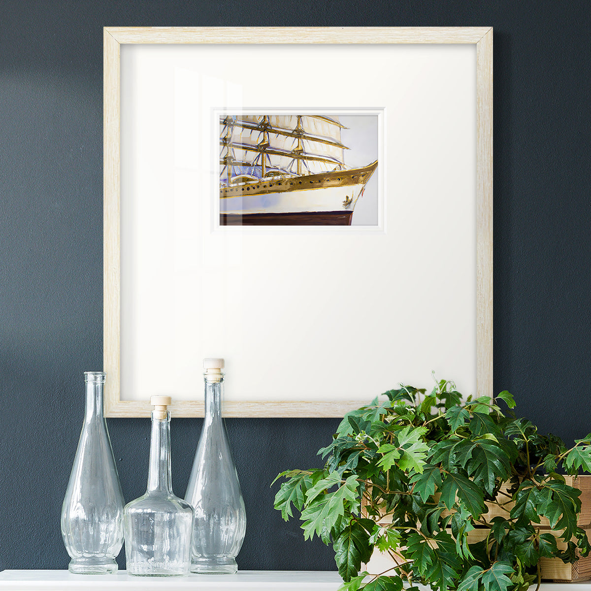 Golden Ship IV Premium Framed Print Double Matboard