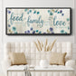 Food Family Love - Floater Framed Canvas Print