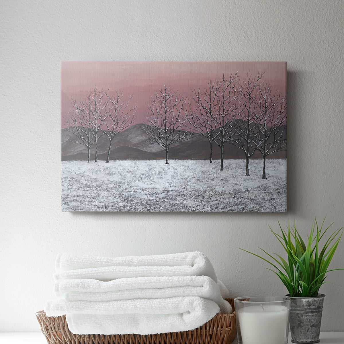 Sunset Snowfall II - Canvas Art Print
