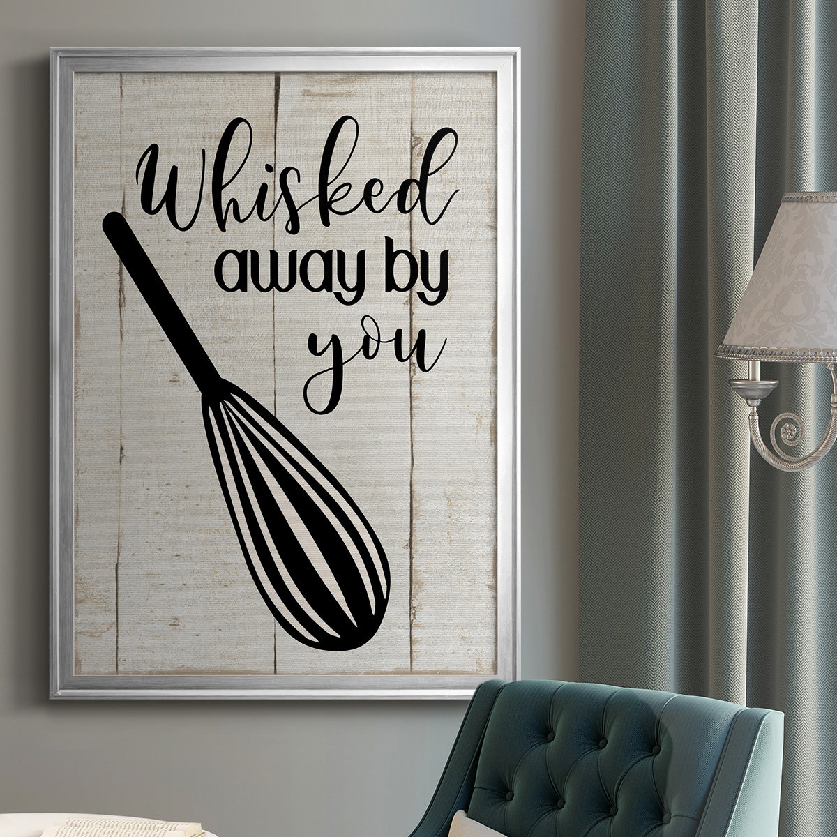 Whisked Away - Modern Framed Canvas Print