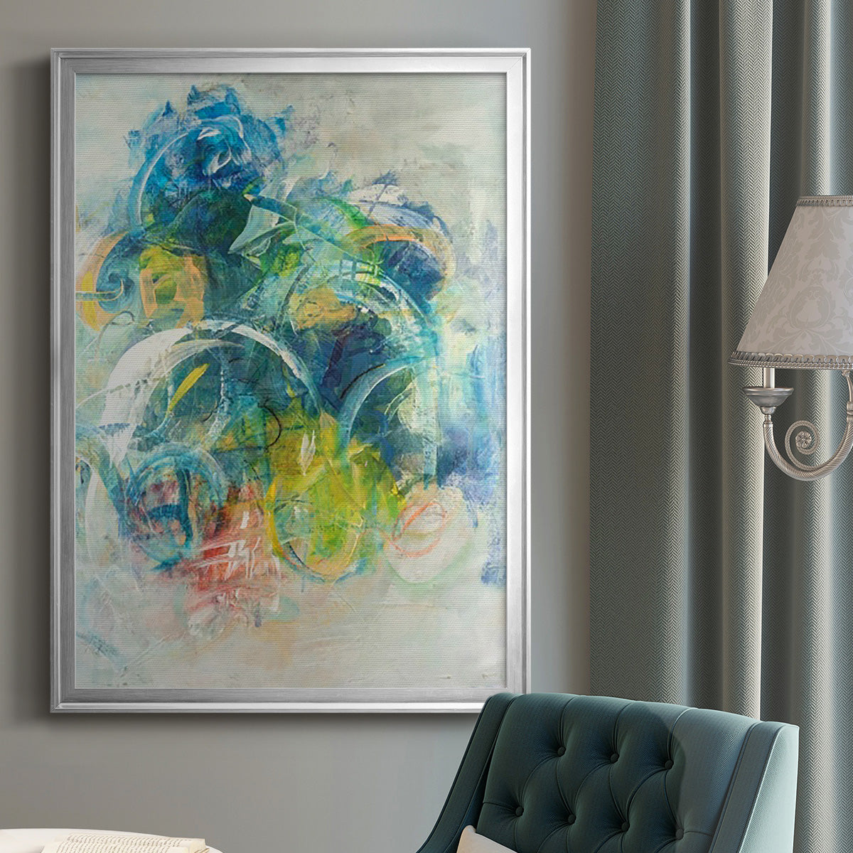 Silent Energy I - Modern Framed Canvas Print