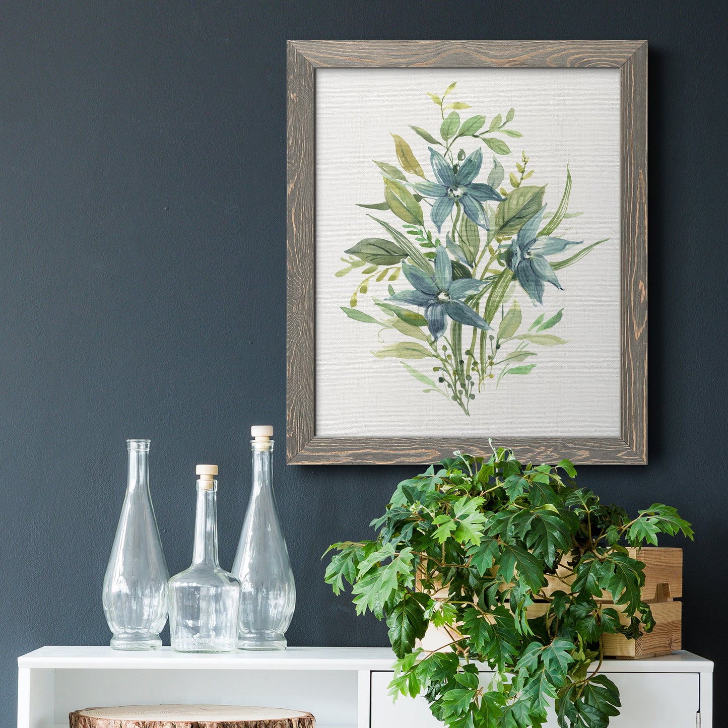 Greenery I - Premium Canvas Framed in Barnwood - Ready to Hang