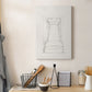 Chess Set Sketch IV Premium Gallery Wrapped Canvas - Ready to Hang