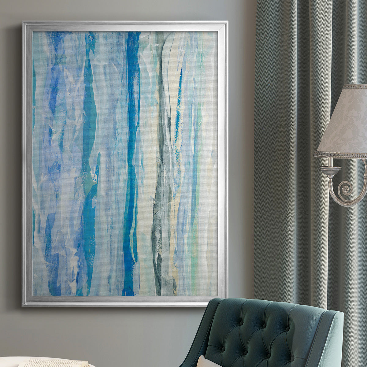 Swimming Ashore - Modern Framed Canvas Print