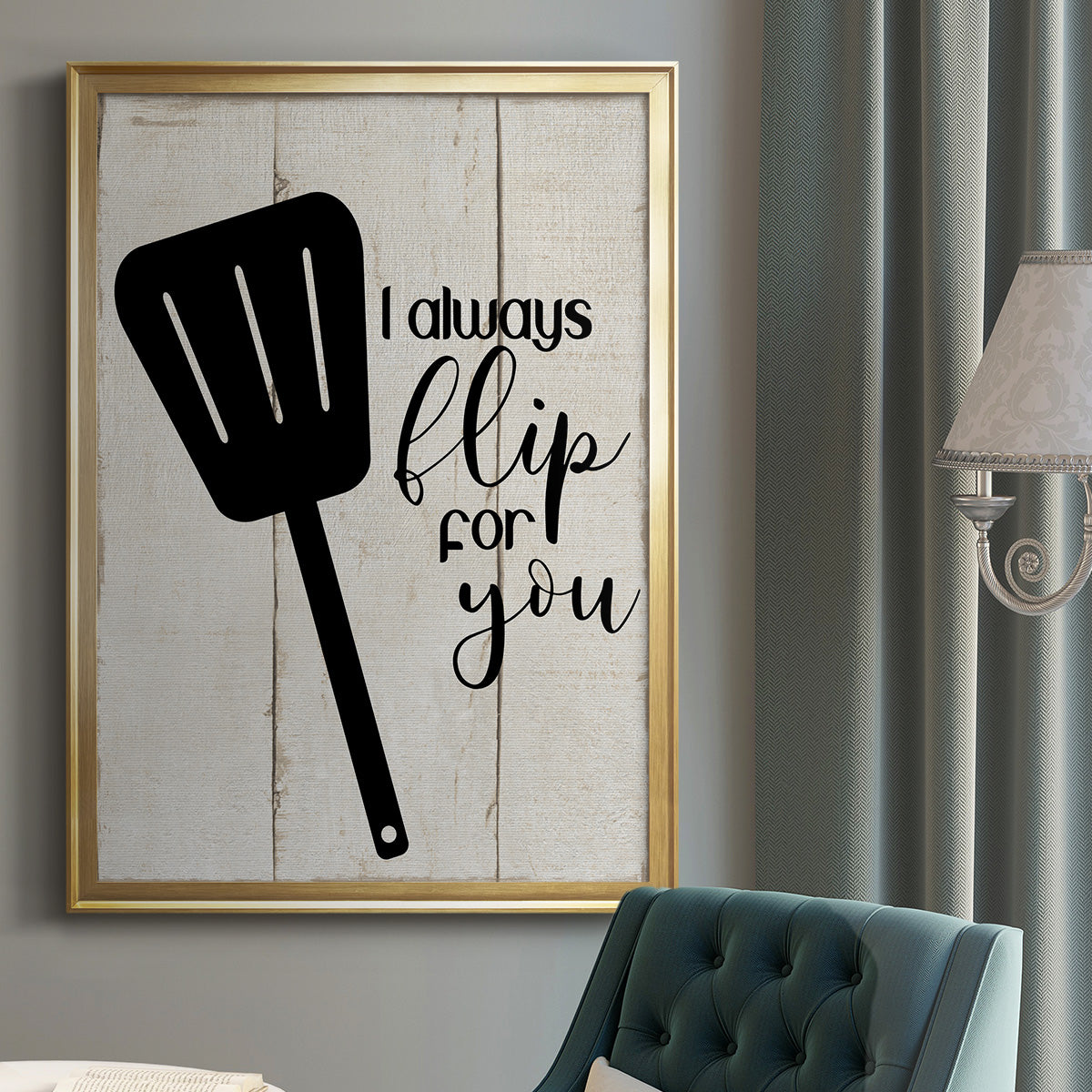 Flip For You - Modern Framed Canvas Print