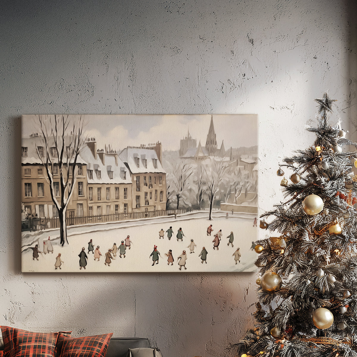 Pearled Holm and Ivy - Canvas Art Print