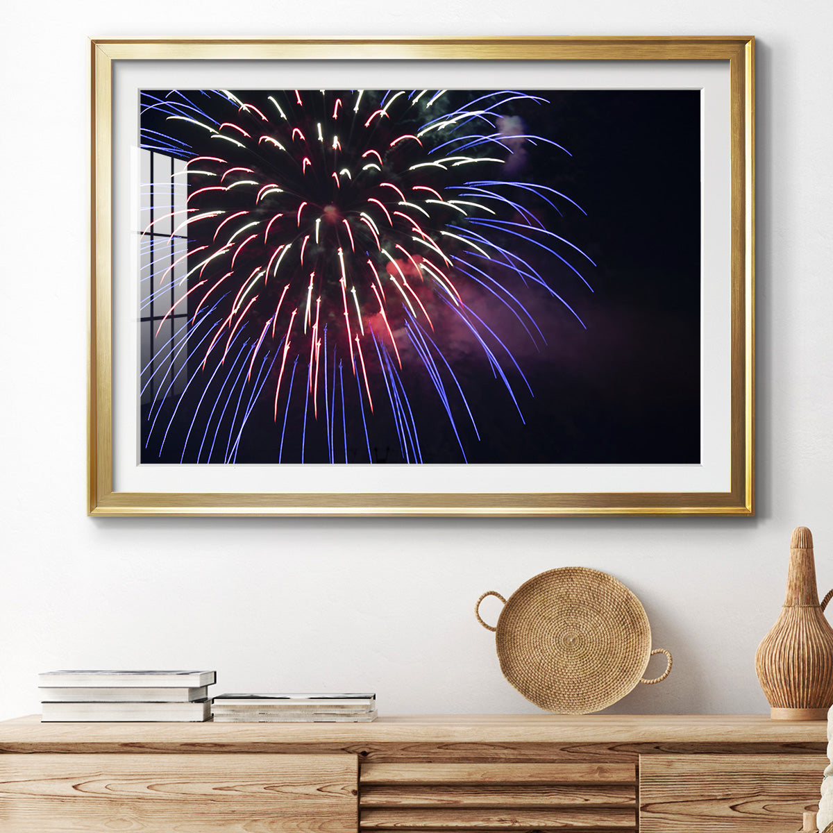 Sky Flower - Modern Framed Art Print