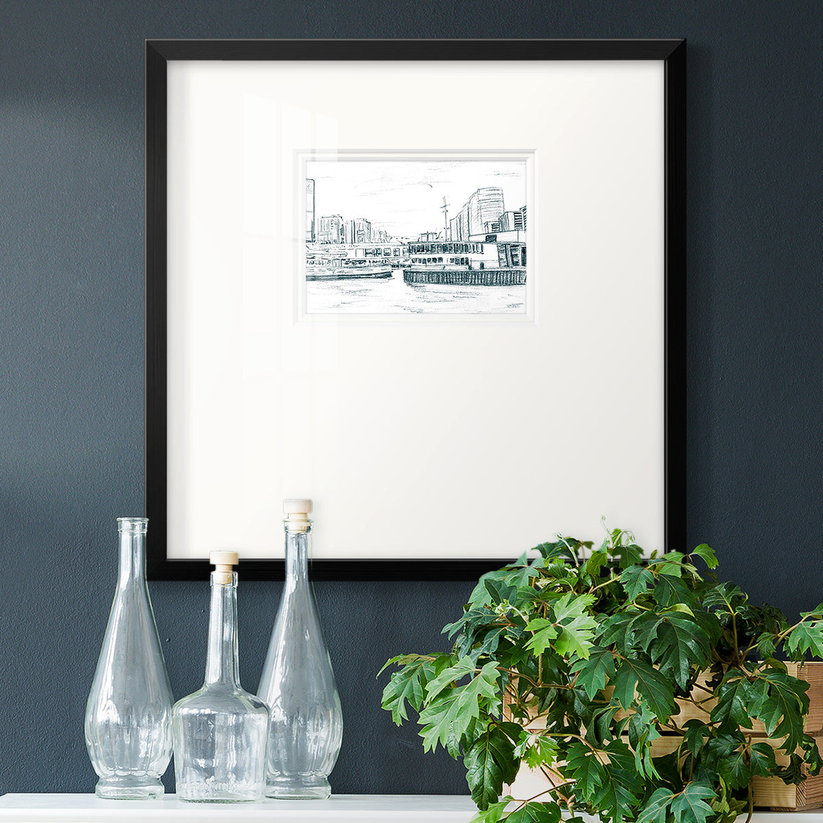 Ferryboats III Premium Framed Print Double Matboard