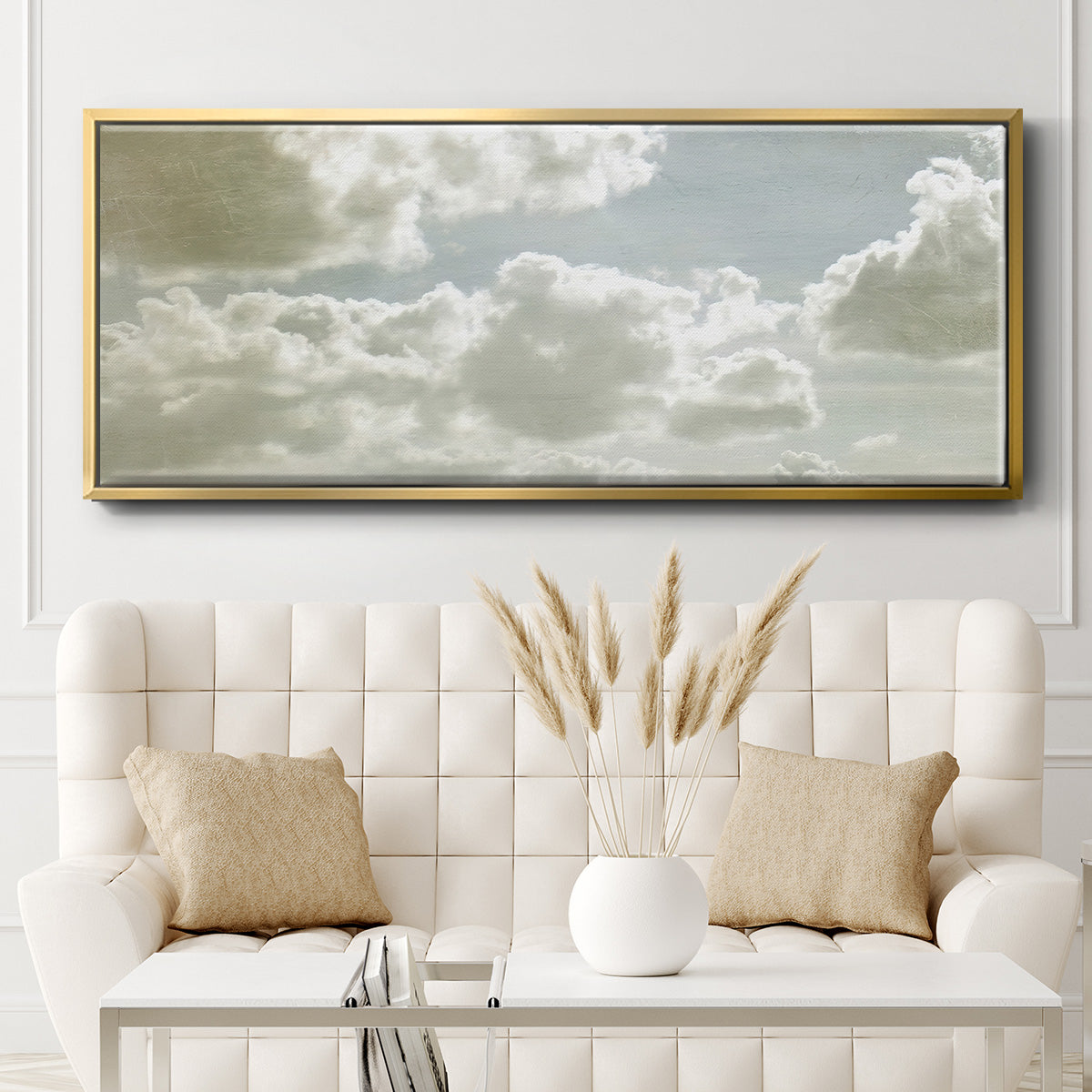 Sky Scrapers IV - Floater Framed Canvas Print