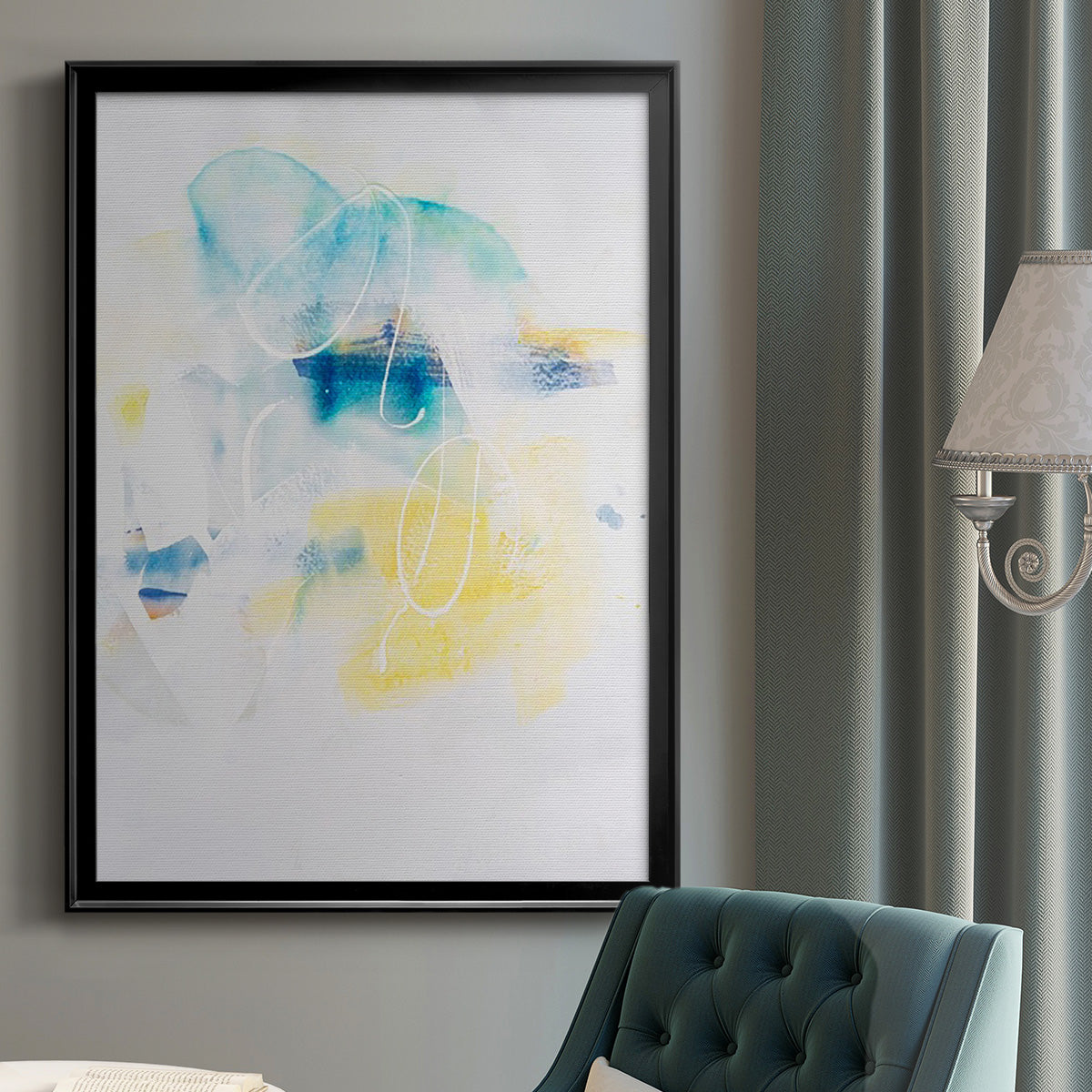 Spacial II - Modern Framed Canvas Print
