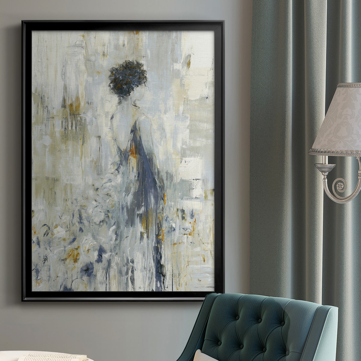 Fond Reflections - Modern Framed Canvas Print