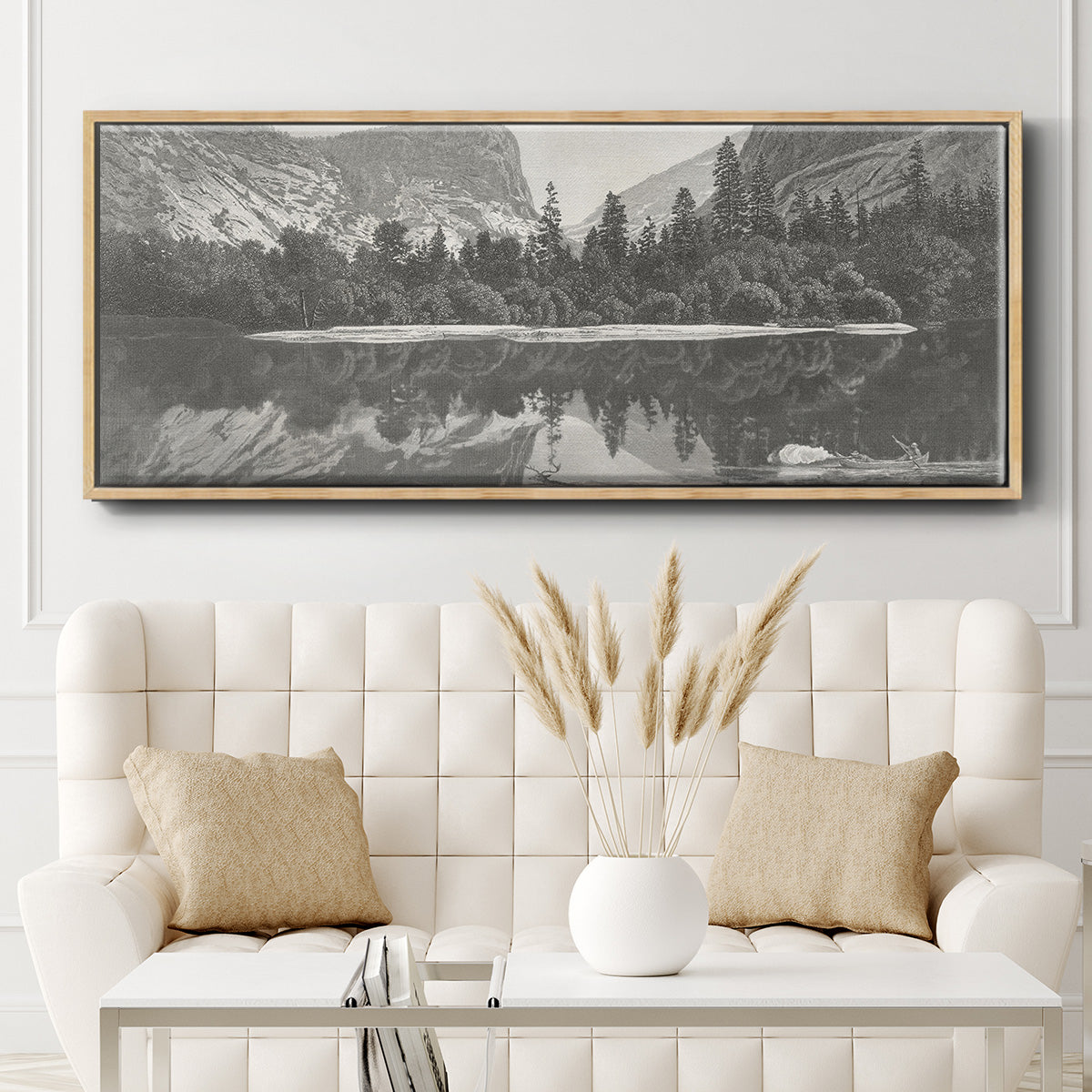 Mirror Lake, Yosemite Valley - Floater Framed Canvas Print
