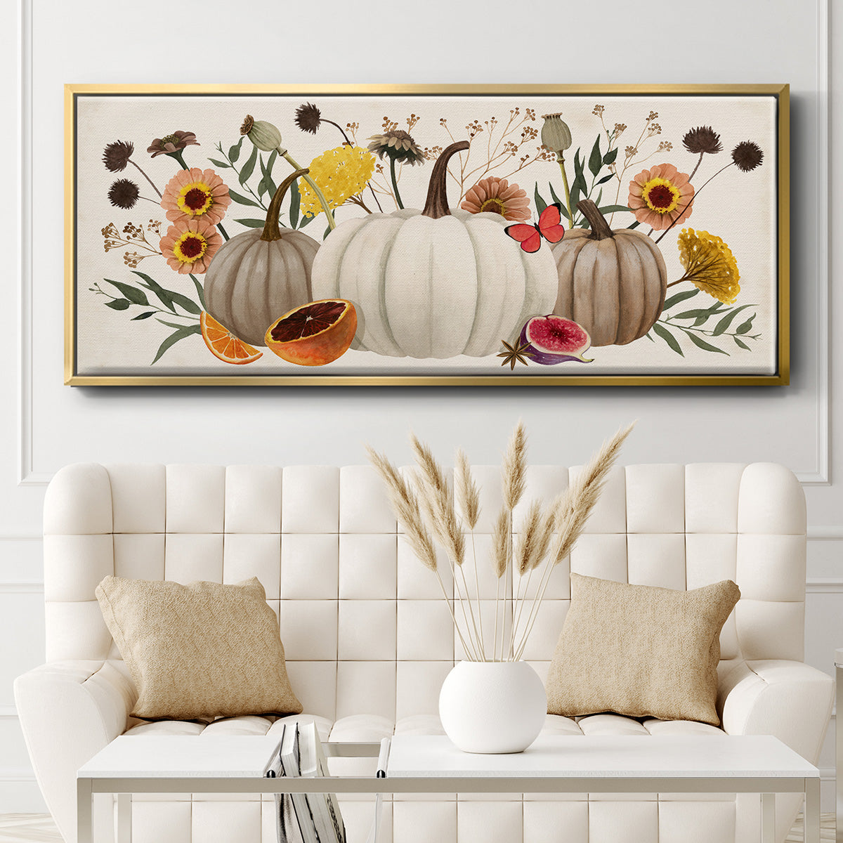 Fall Botanicals - Floater Framed Canvas Print