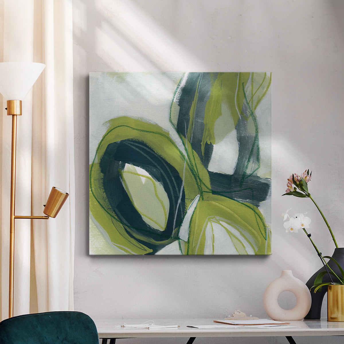 Verdigris Motion I - Canvas Art Print