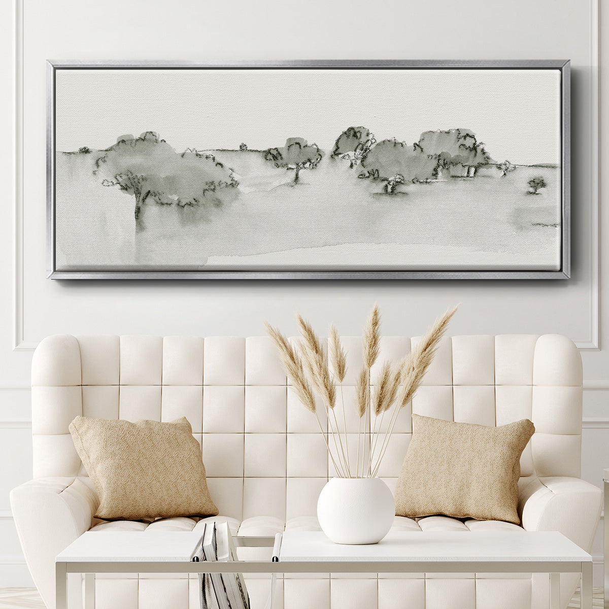 Scenic Scribble I - Floater Framed Canvas Print