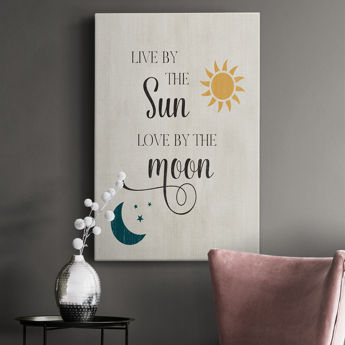 Sun and Moon Premium Gallery Wrapped Canvas - Ready to Hang