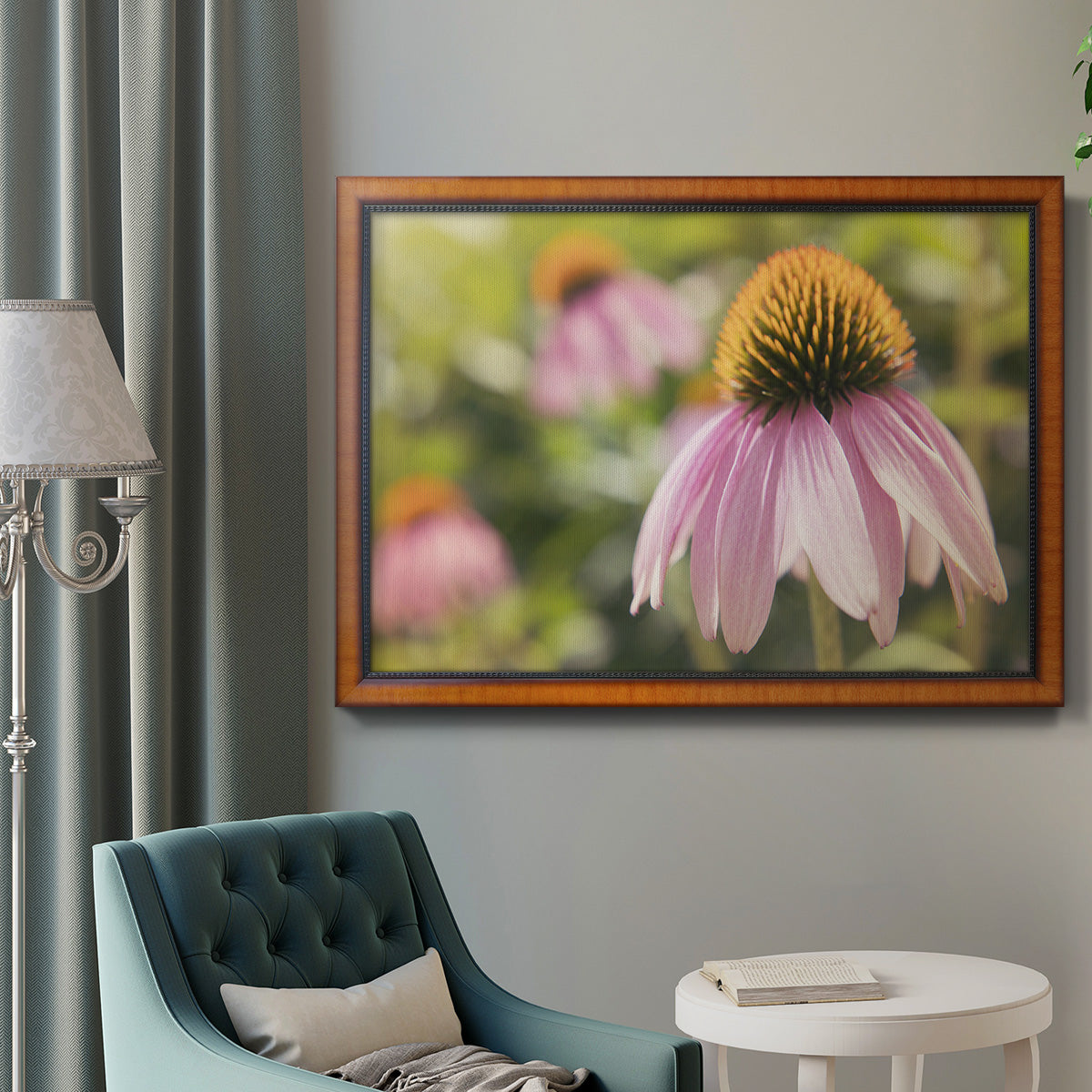 Echinacea Study I Premium Framed Canvas- Ready to Hang