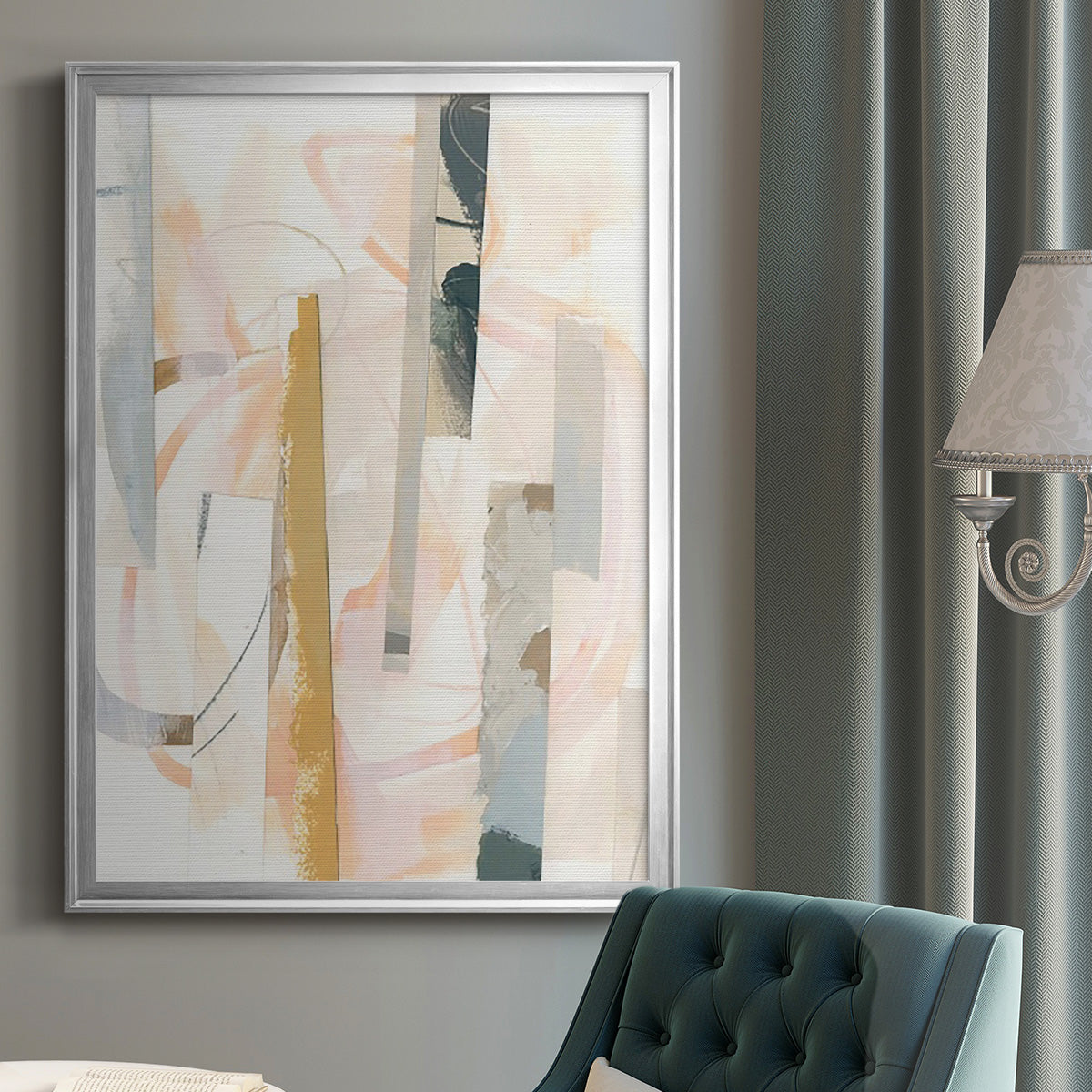 Melon Litmus I - Modern Framed Canvas Print