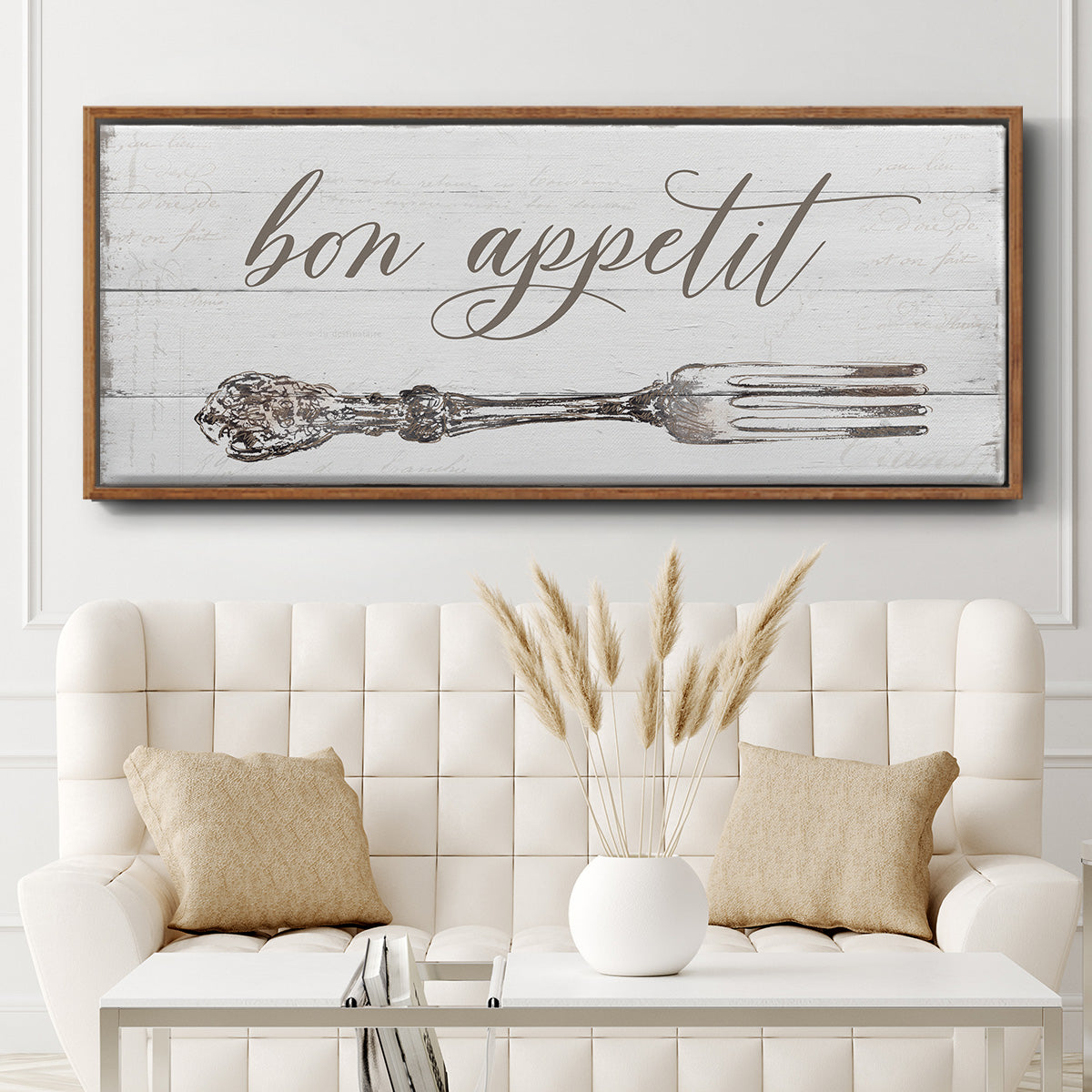 Bon Appetit - Floater Framed Canvas Print