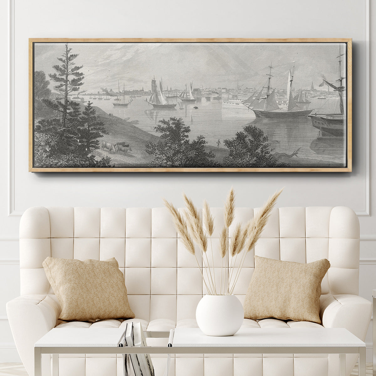City of Detroit - Floater Framed Canvas Print