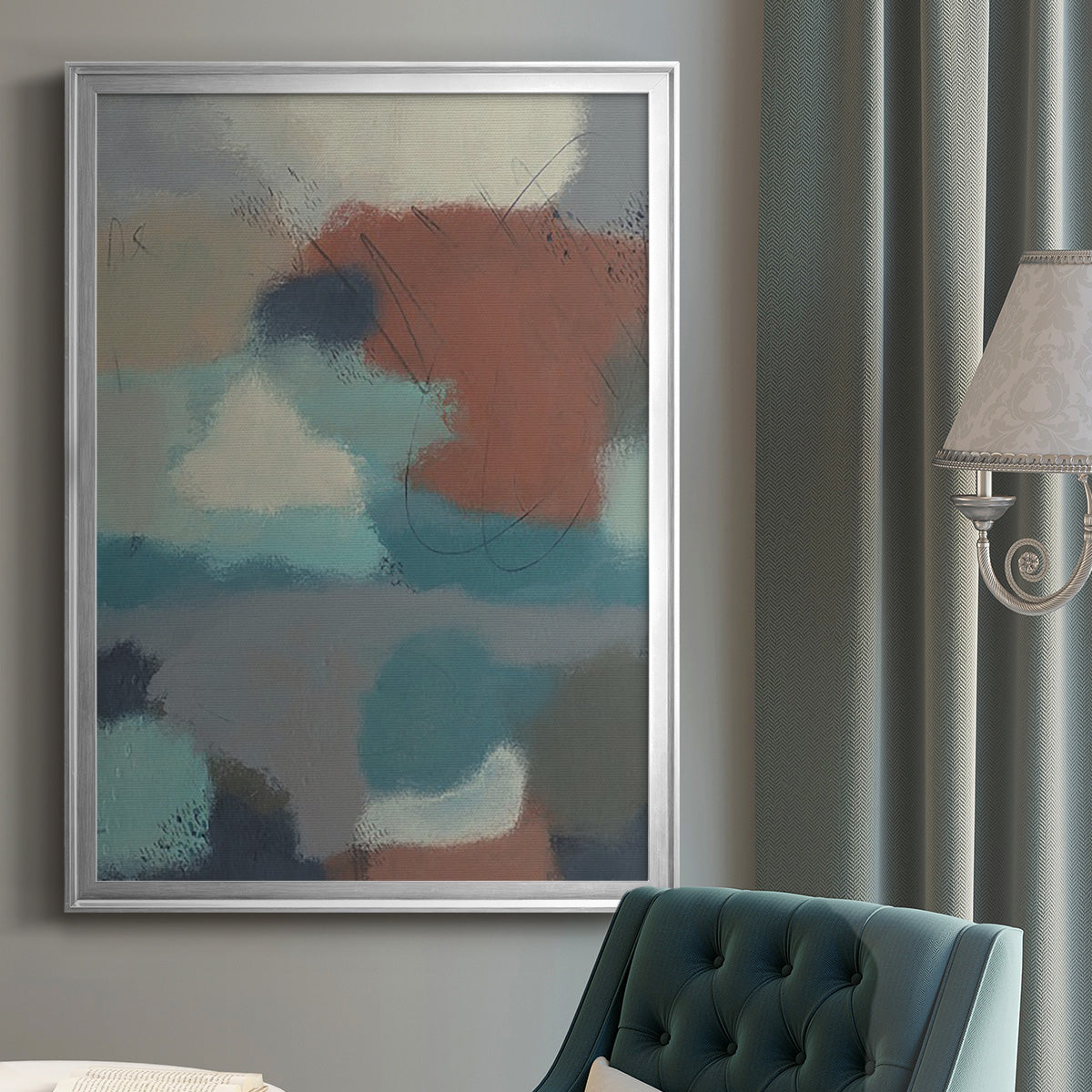 Floating By I - Modern Framed Canvas Print