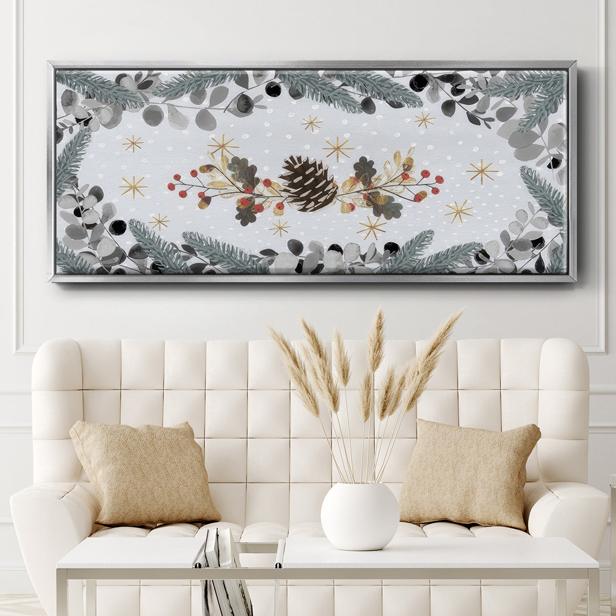 Cozy Christmas Collection D - Floater Framed Canvas Print