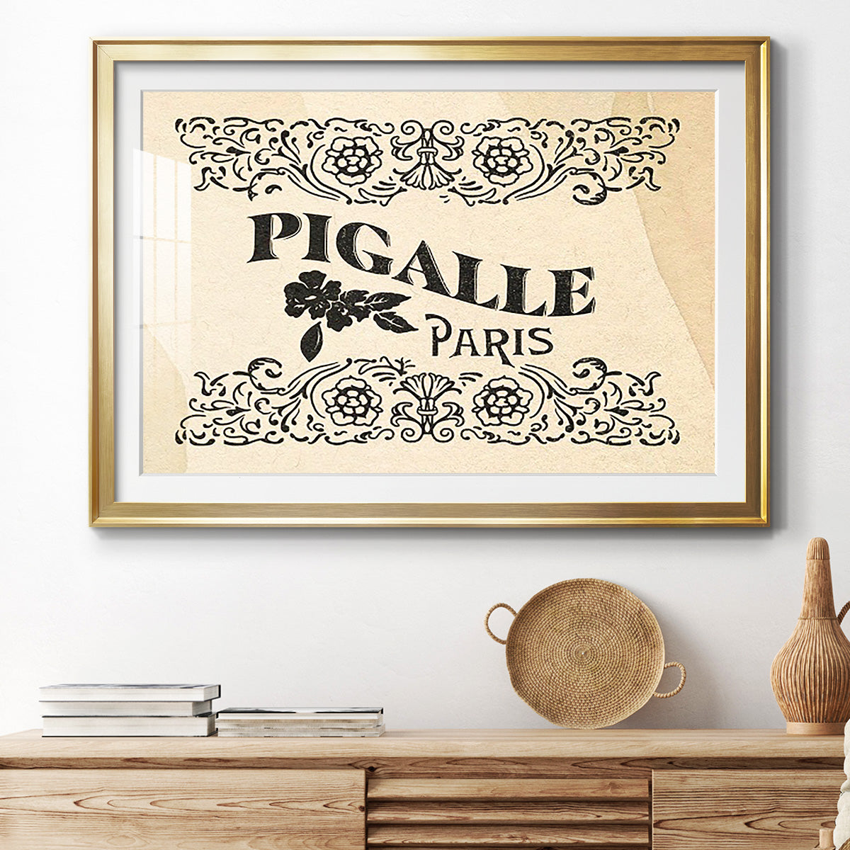 Antique French Label III - Modern Framed Art Print