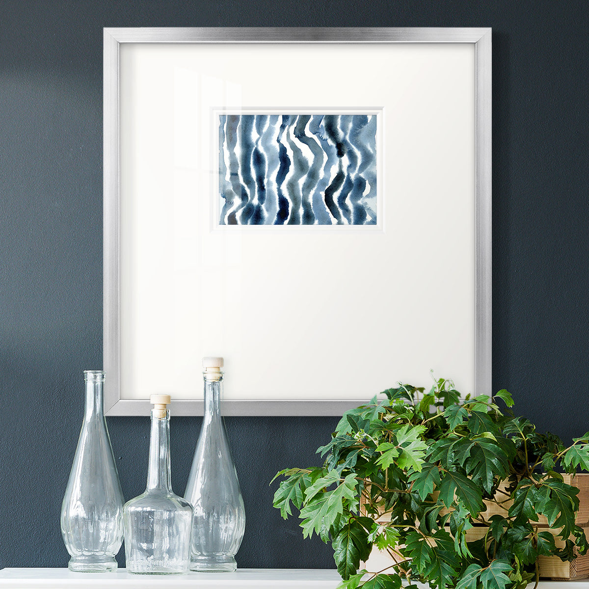 True Blue Wave II Premium Framed Print Double Matboard