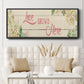 Love Grows Here - Floater Framed Canvas Print