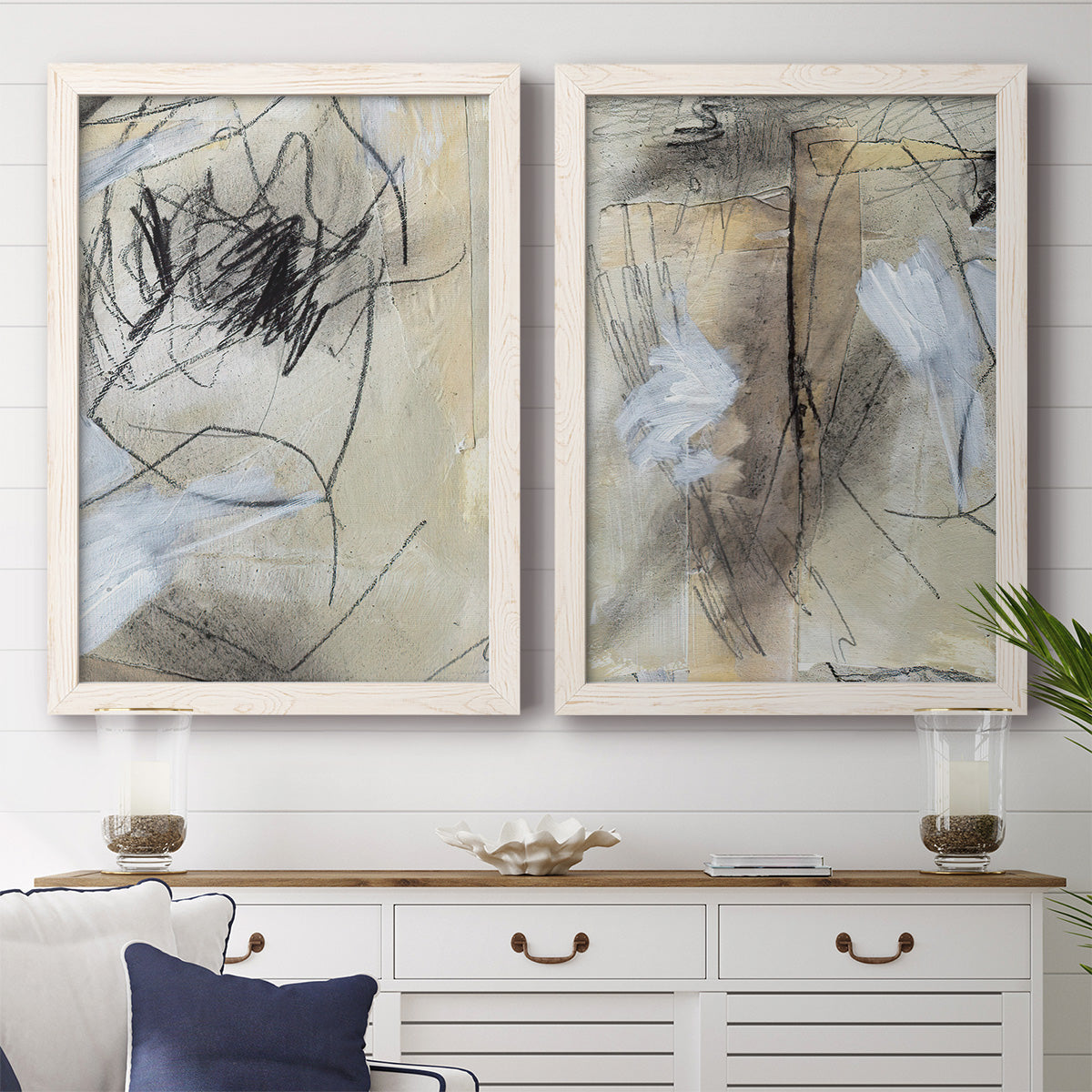 Masked Notes VII - Premium Framed Canvas 2 Piece Set - Ready to Hang