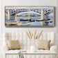 The Bridge Over the Seine, 1874 - Floater Framed Canvas Print