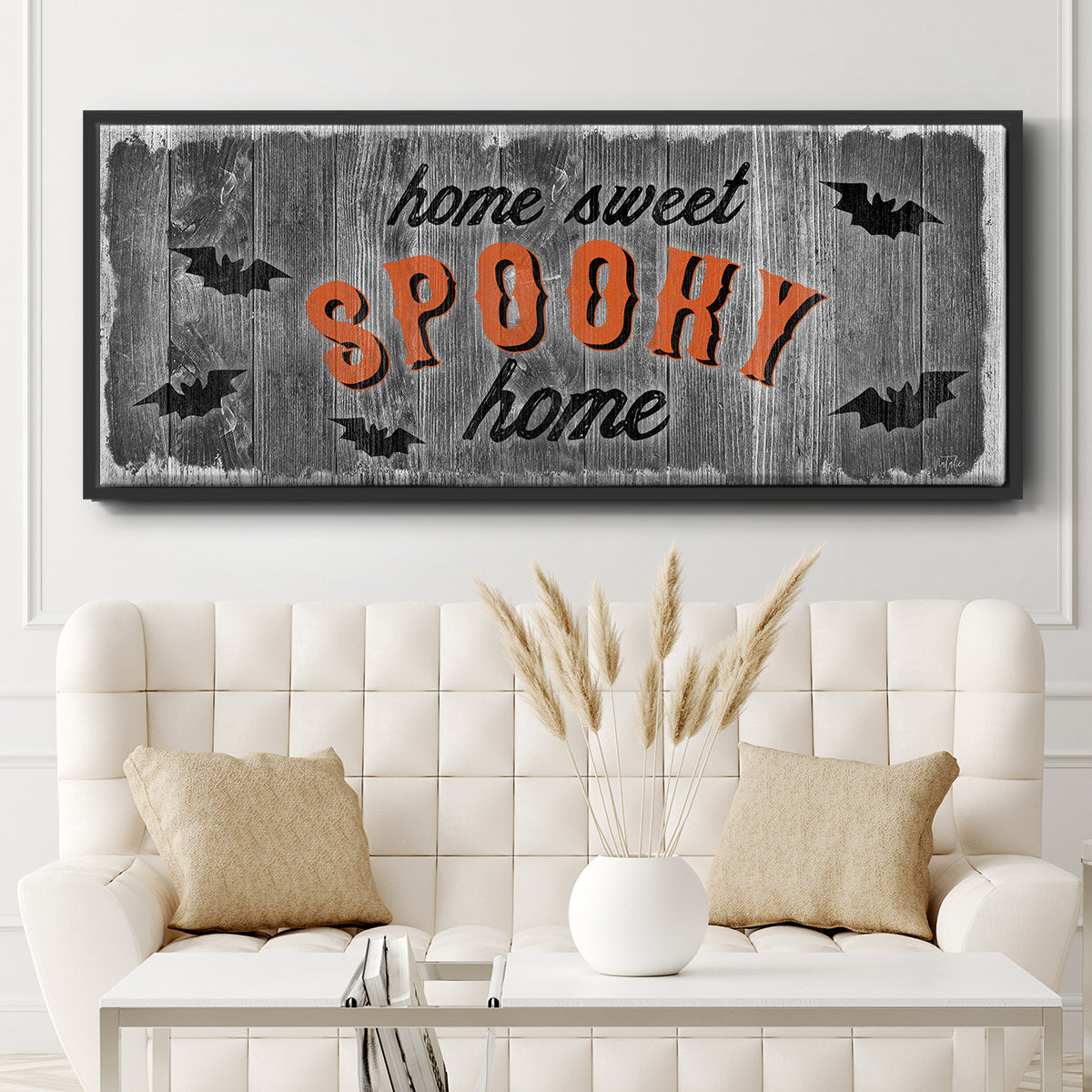 Home Sweet Spooky - Floater Framed Canvas Print