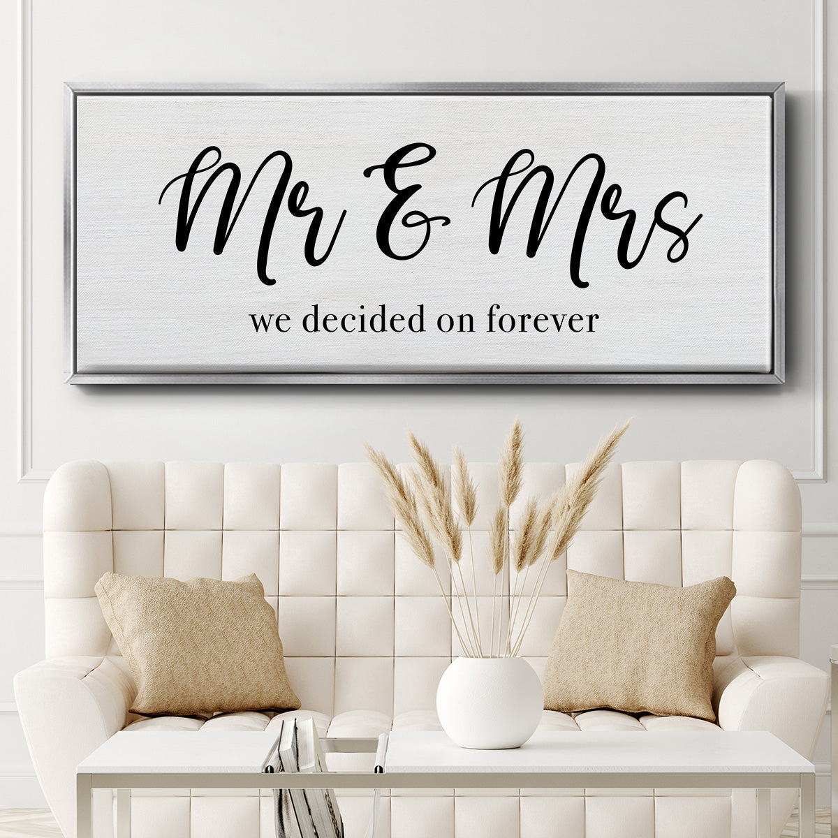 Decided on Forever - Floater Framed Canvas Print