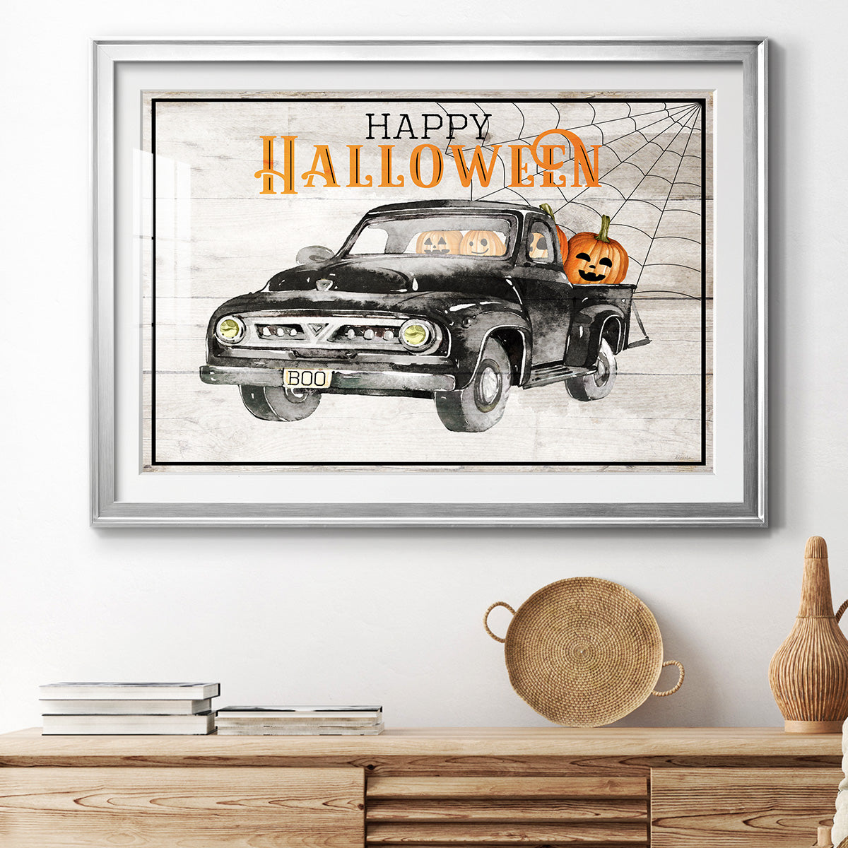 Happy Halloween - Modern Framed Art Print