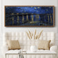 Starry Night Over the Rhone - Floater Framed Canvas Print