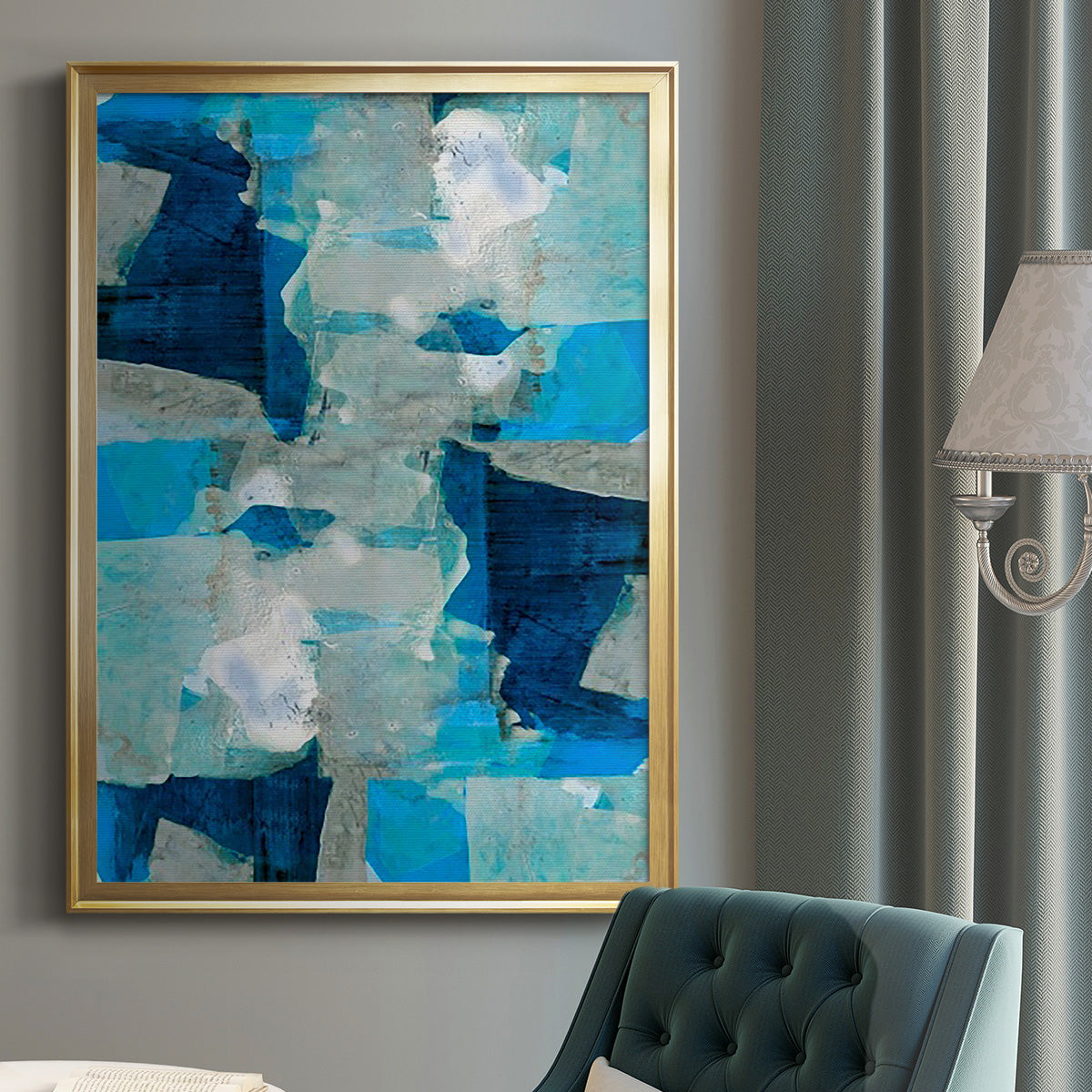Impasto I - Modern Framed Canvas Print