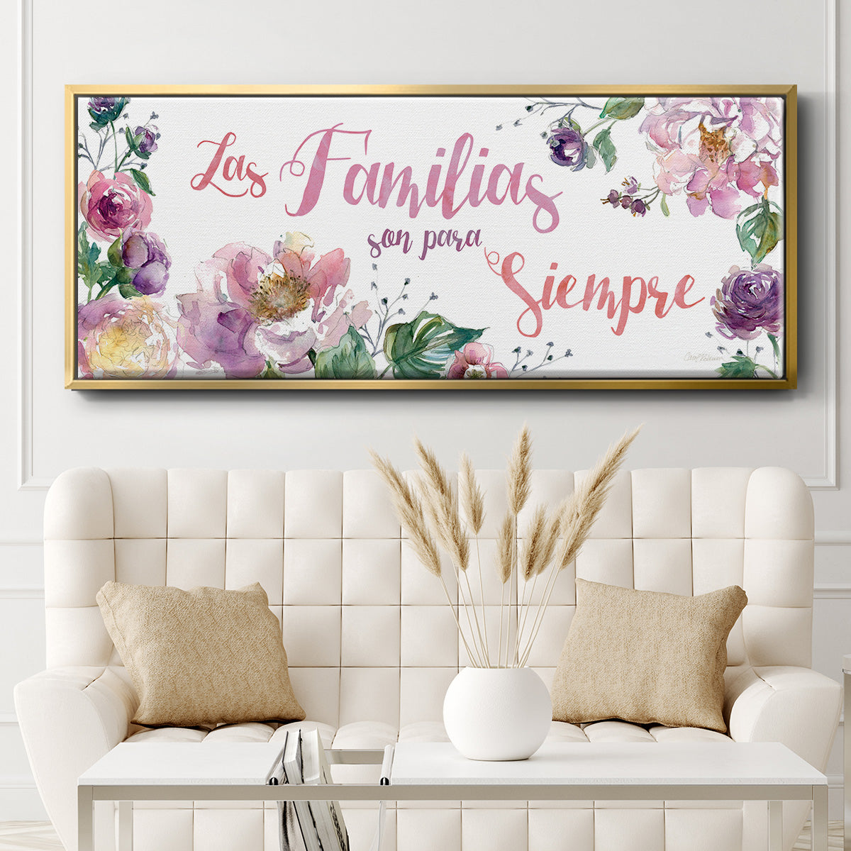 Familias Siempre - Floater Framed Canvas Print